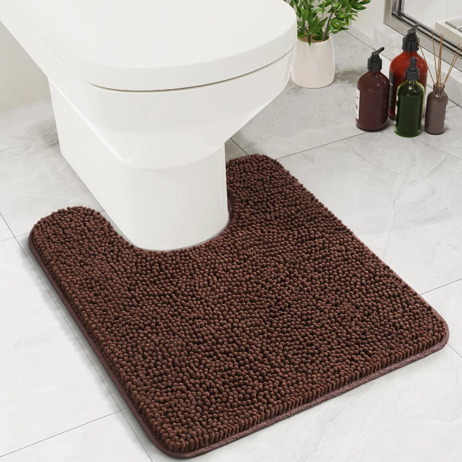 LOCHAS Chenille Contour Rug 20 × 20 in, Brown