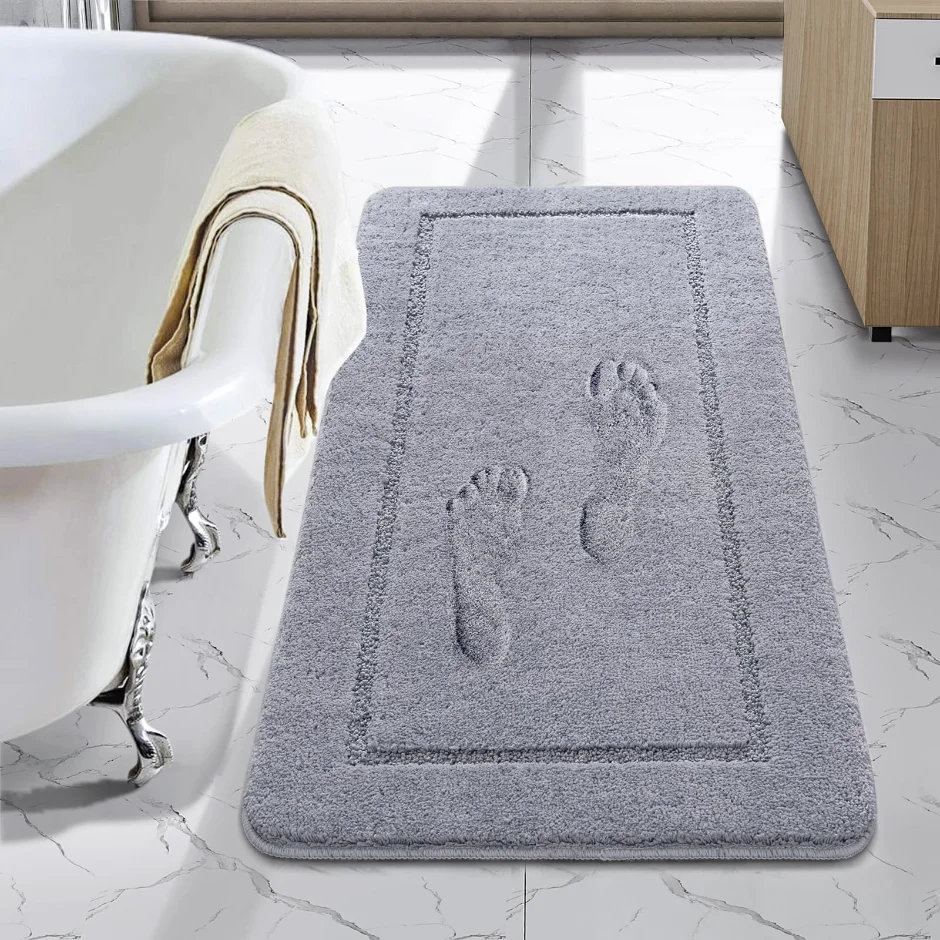 LOCHAS Luminous Bath Runner 24 × 40 in, Light Gray