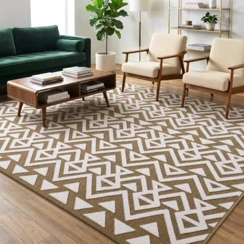 LOCHAS Ultra Soft Shag Rug 6 × 9 ft, Beige