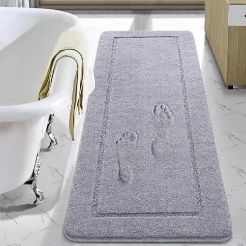 LOCHAS Luminous Bath Runner 24 × 48 in, Light Gray