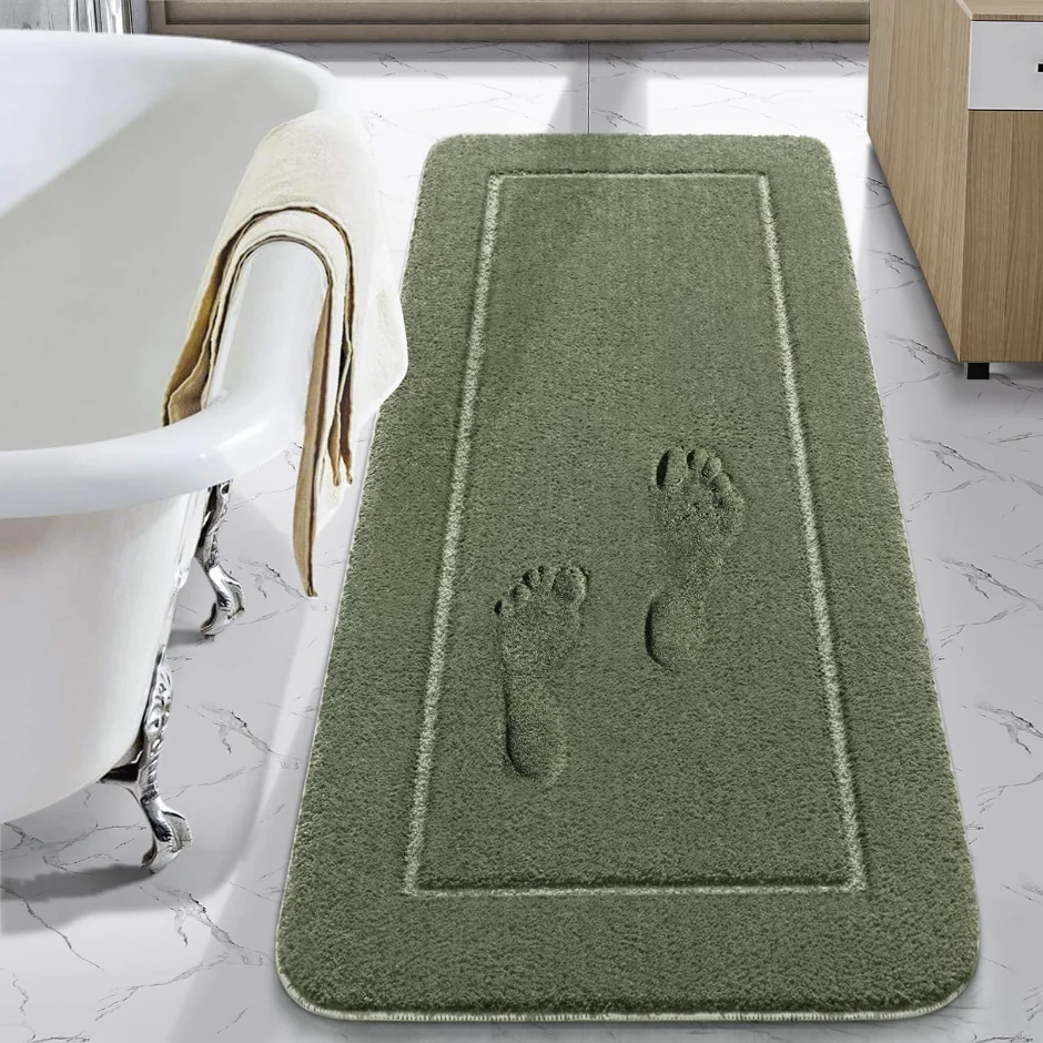 LOCHAS Luminous Bath Runner 24 × 70 in, Sage Green