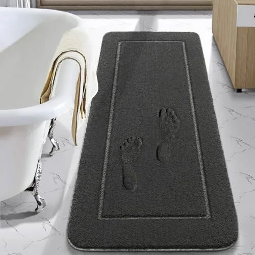 LOCHAS Luminous Bath Runner 24 × 70 in, Dark Grey